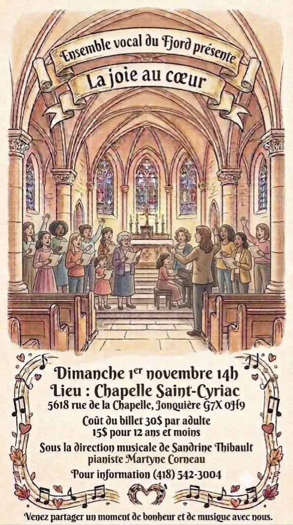 Ensemble vocal du Fjord - La chapelle Saint-Cyriac
